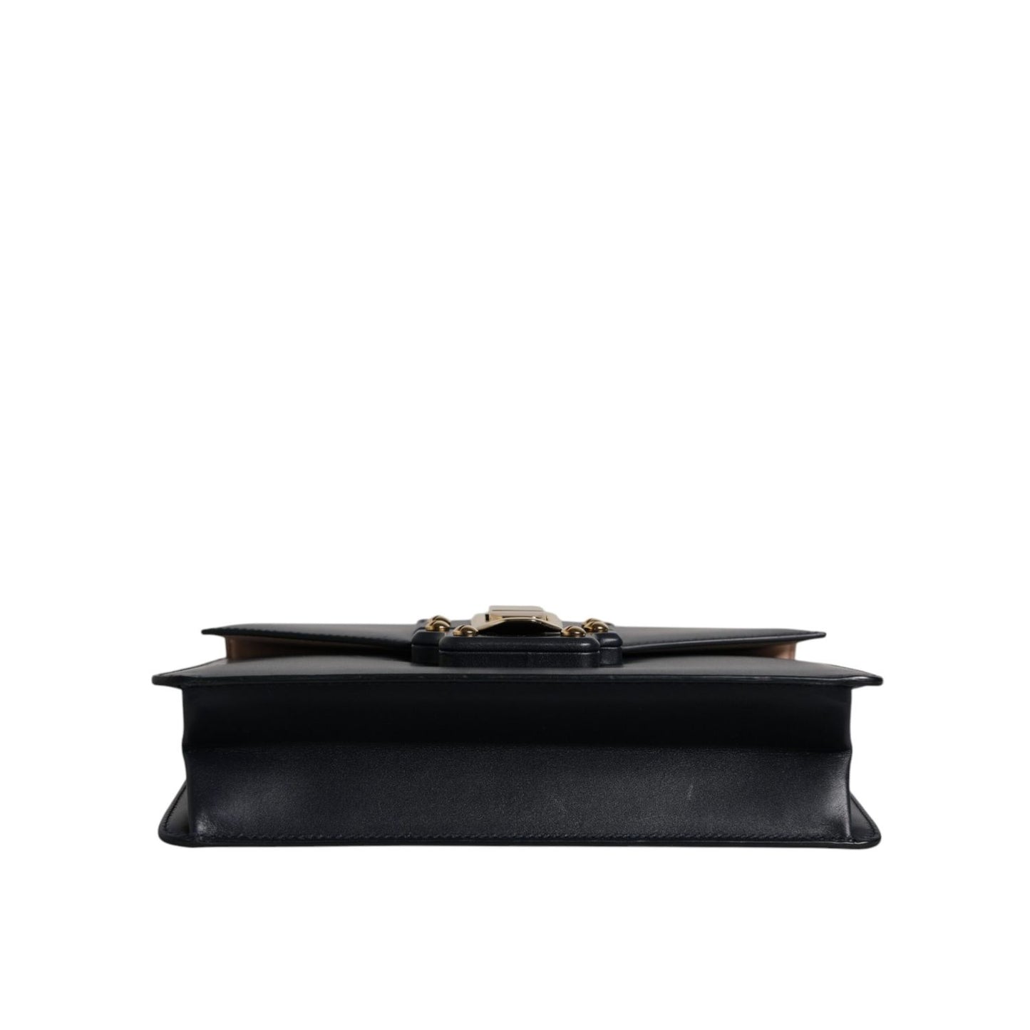 Dolce & Gabbana Black Calfskin Leather Shoulder Strap Bag