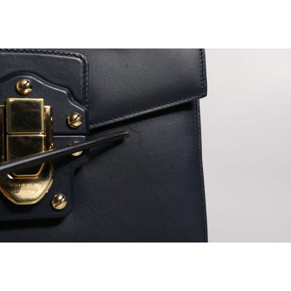 Dolce & Gabbana Black Calfskin Leather Shoulder Strap Bag