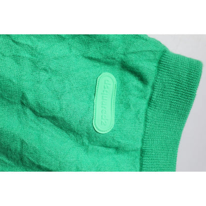 Dsquared² Green Cotton Elastic Waist Men Casual Pants