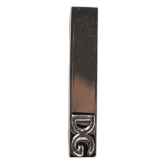 Dolce & Gabbana Silver Tone Brass Logo Branded Tie Clip Bar Dolce & Gabbana