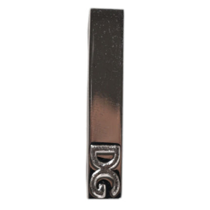 Dolce & Gabbana Silver Tone Brass Logo Branded Tie Clip Bar
