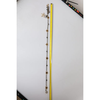 Dolce & Gabbana Silver Gold Brass Embellished Waist Chain Belt