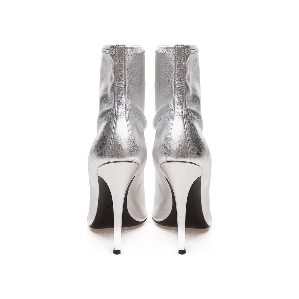 Giuseppe Zanotti Gray Leather Ankle Boots