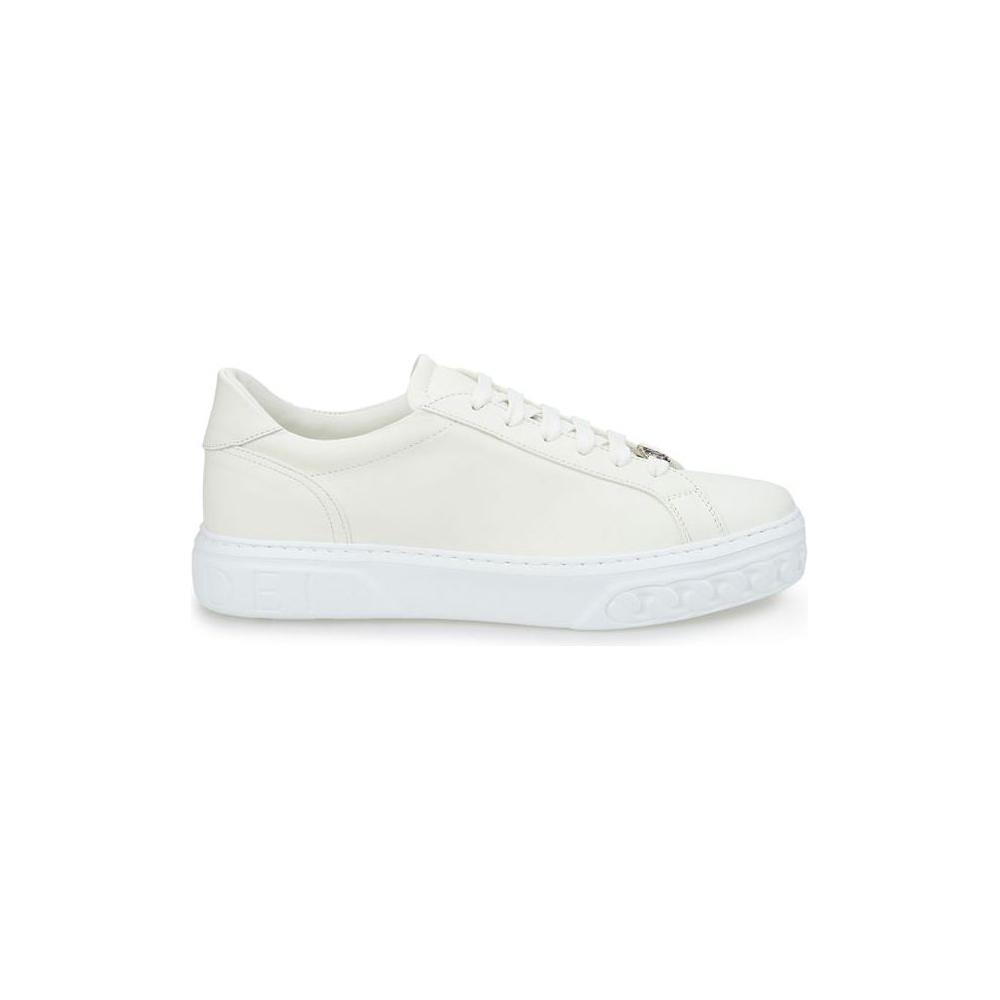 Casadei White Leather Athletic Sneakers Casadei
