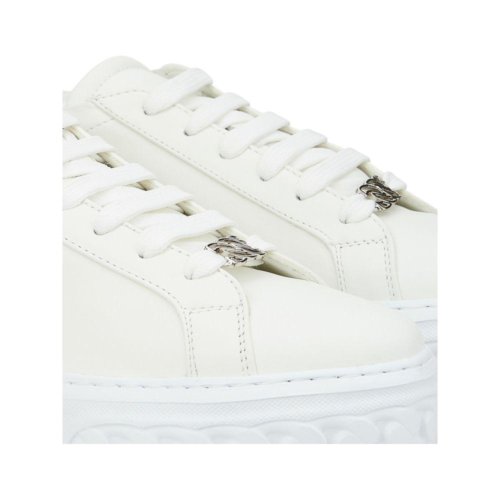 Casadei White Leather Athletic Sneakers Casadei