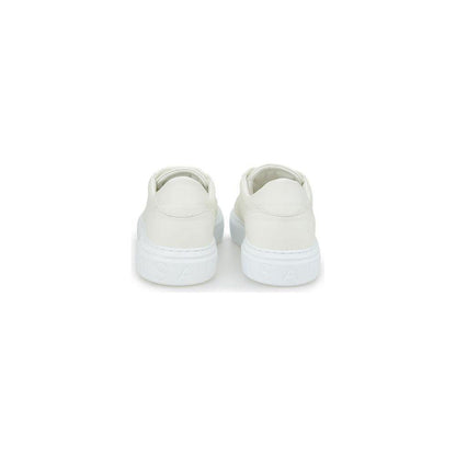 Casadei White Leather Athletic Sneakers Casadei