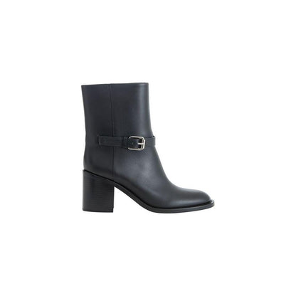 Burberry Black Leather Ankle Boots