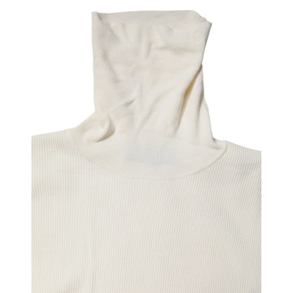 Dolce & Gabbana Cream Long Sleeves Turtleneck Slim Sweater
