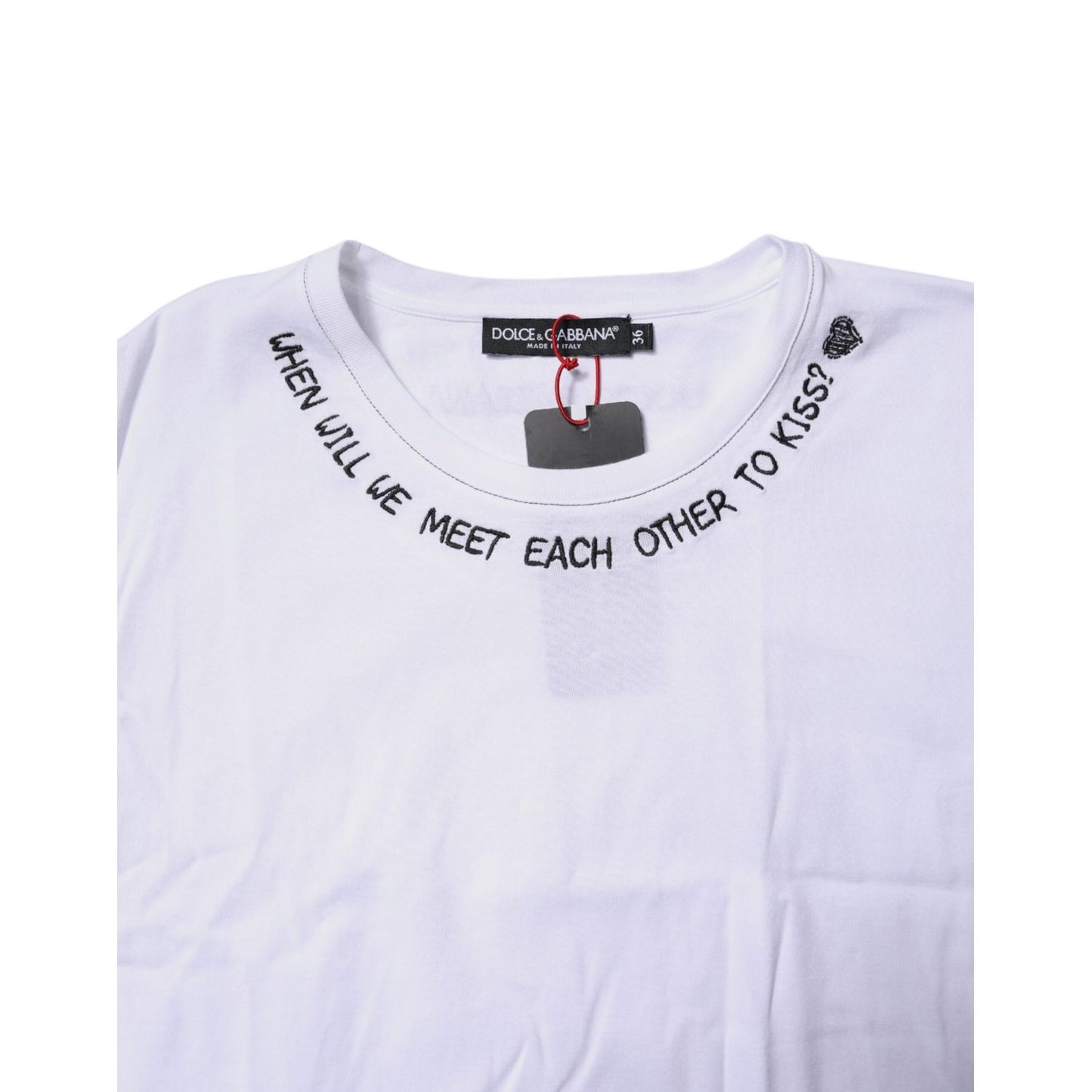 Dolce & Gabbana White Cotton Sleeveless Printed Tank T-shirt