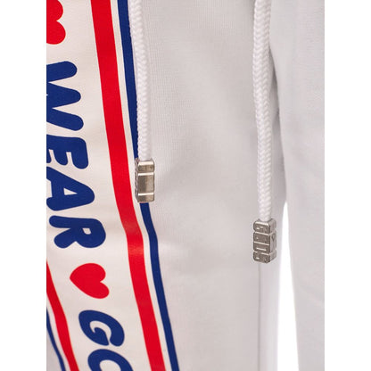 GCDS White Cotton Joggers (Workout Pants)