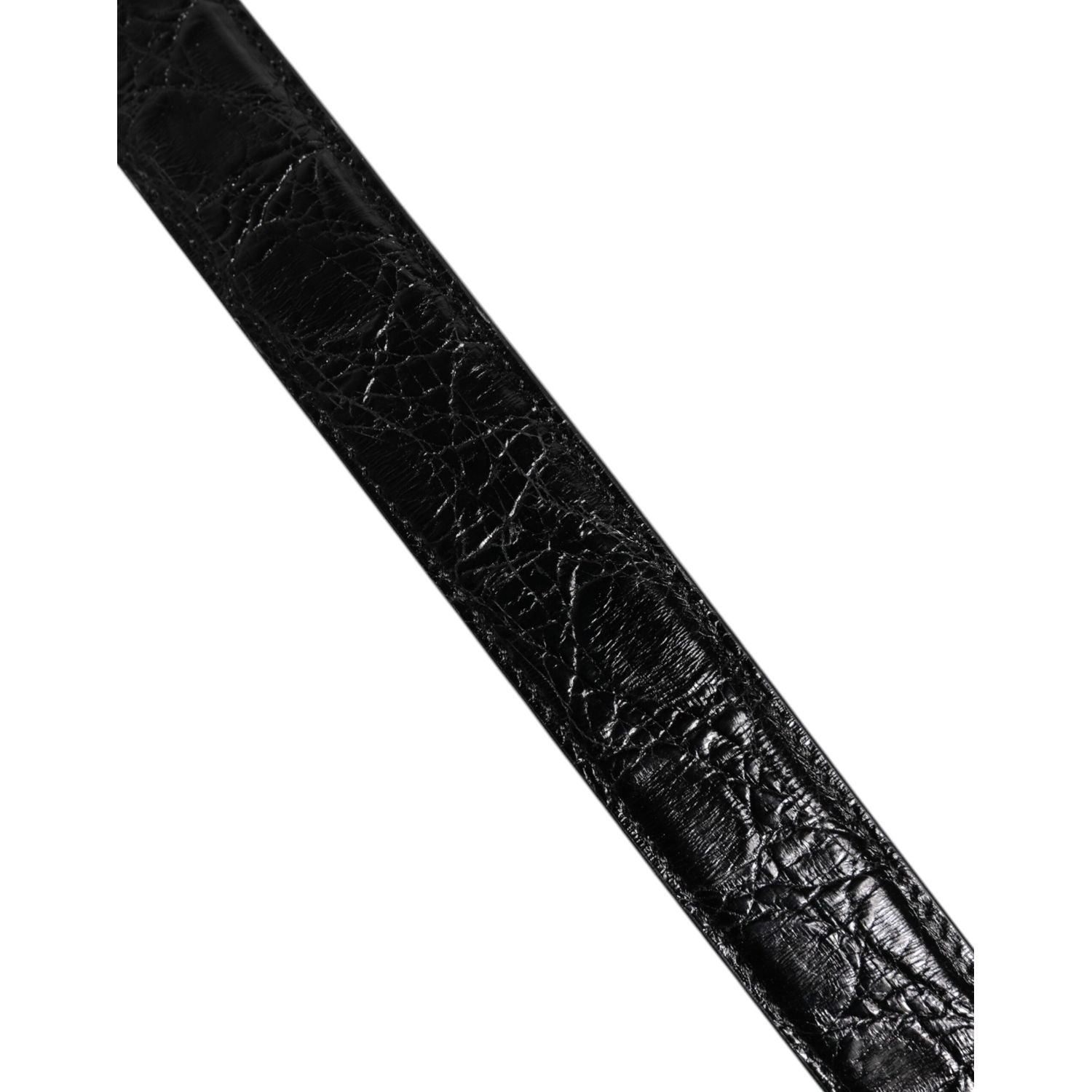 Dolce & Gabbana Black Alligator Leather Bag Shoulder Strap