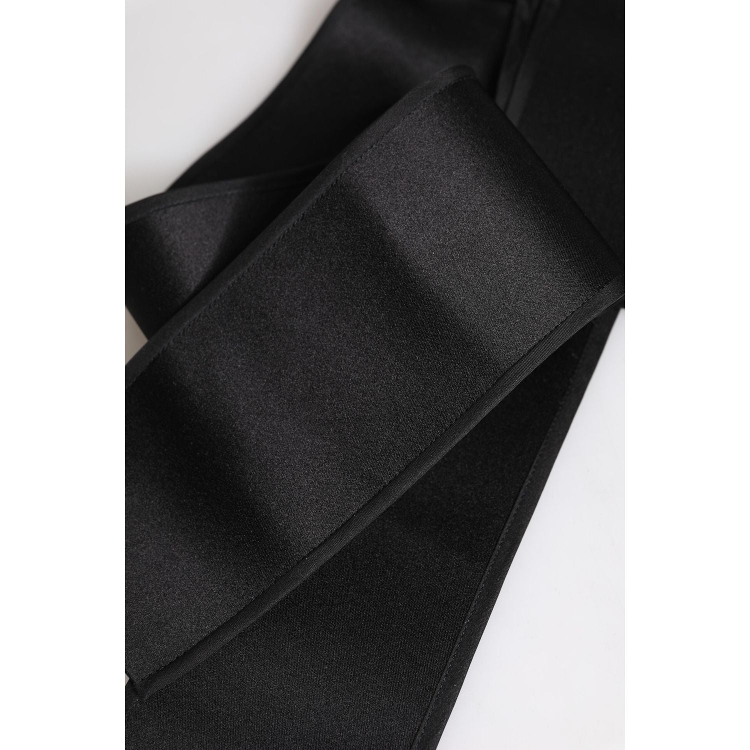 Dolce & Gabbana Black Satin Wide Waist Belt