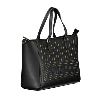 Mario Valentino Nero Polyurethane Women's Bag with Adjustable Shoulder Strap