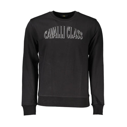 Cavalli Class Black Cotton Men Sweatshirt