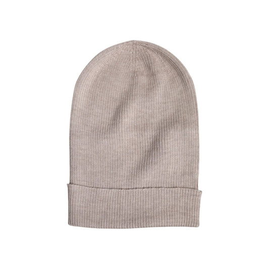 Dolce & Gabbana Beige Cashmere Knitted Winter Beanie Hat Dolce & Gabbana
