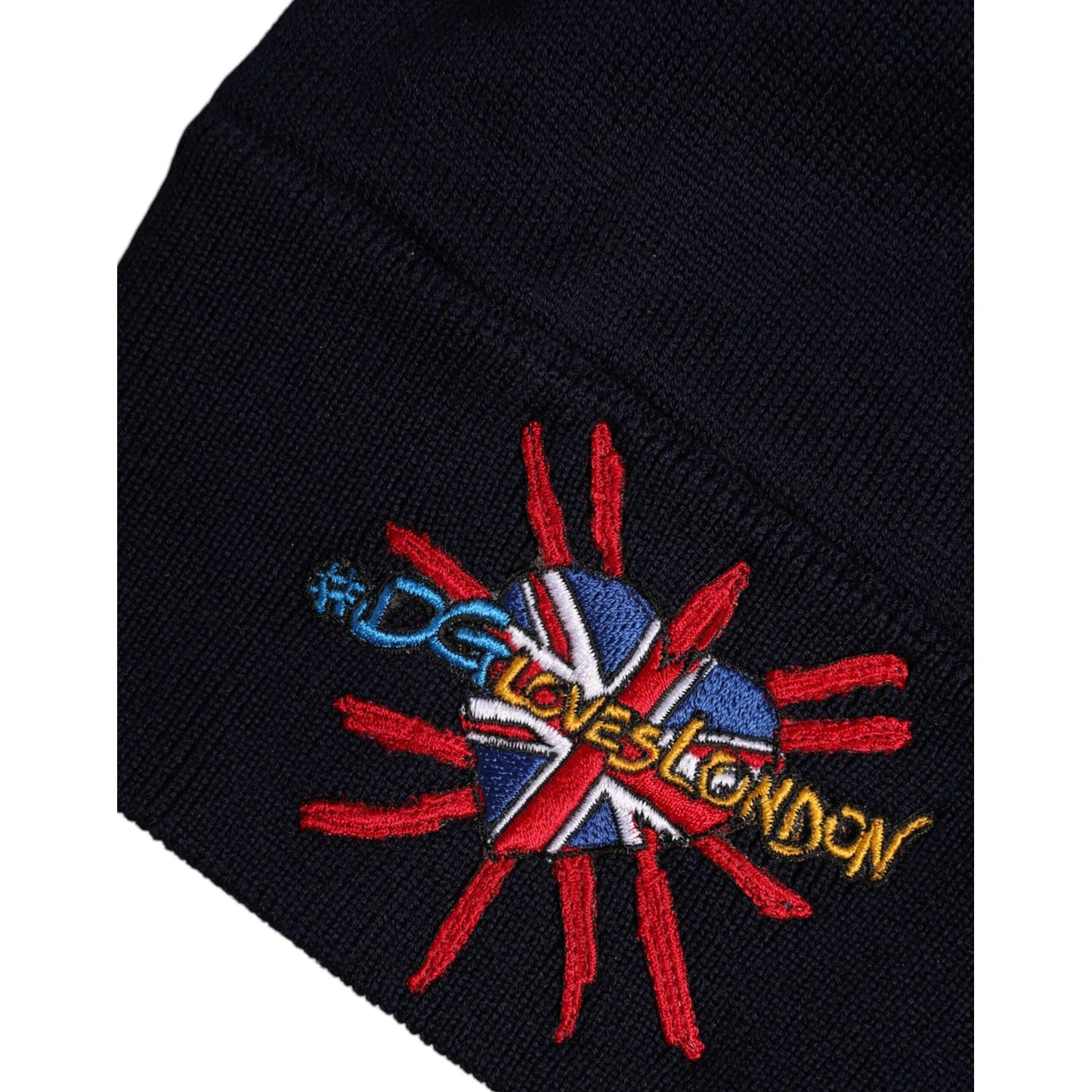 Dolce & Gabbana Black Wool #DGLovesLondon Winter Beanie Hat Dolce & Gabbana
