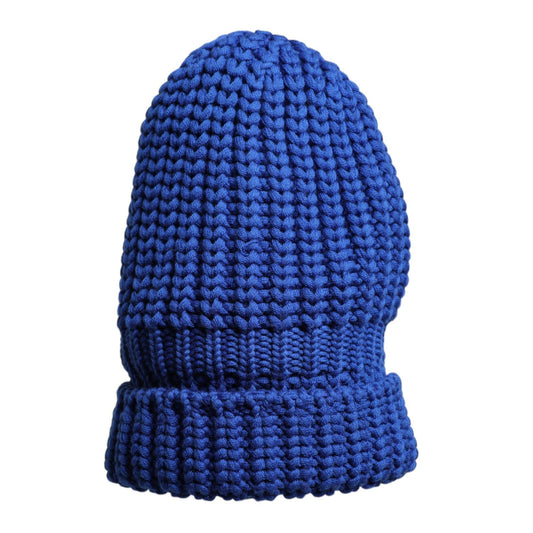 Dolce & Gabbana Blue Wool Knitted Winter Beanie Hat Dolce & Gabbana