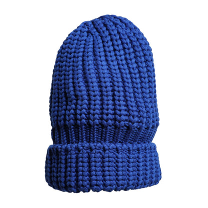 Dolce & Gabbana Blue Wool Knitted Winter Beanie Hat Dolce & Gabbana