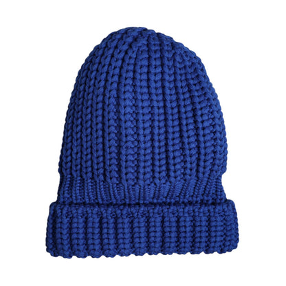 Dolce & Gabbana Blue Wool Knitted Winter Beanie Hat Dolce & Gabbana
