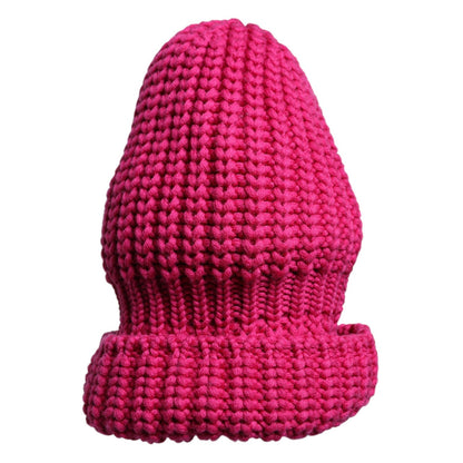 Dolce & Gabbana Pink Solid Wool Knitted Winter Beanie Hat Dolce & Gabbana