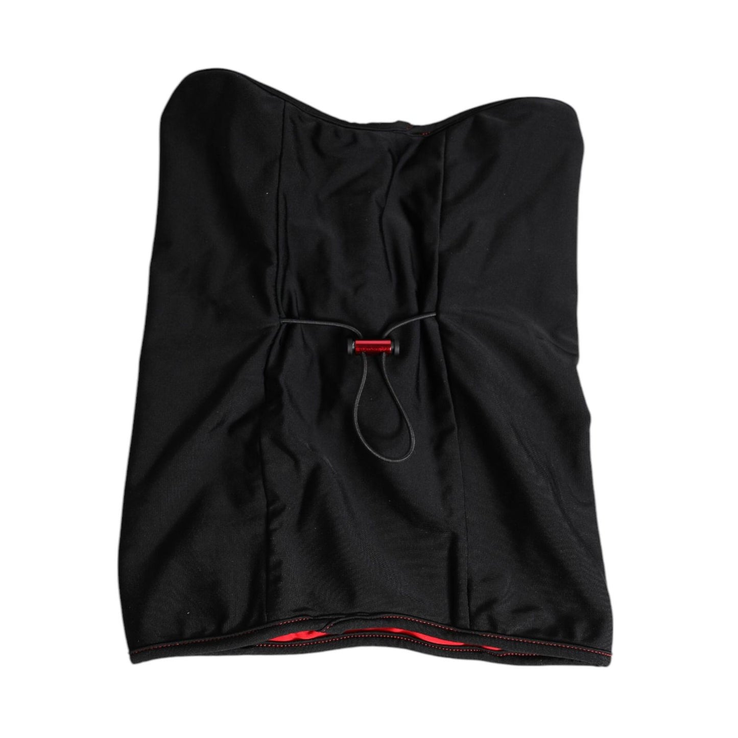 Dolce & Gabbana Black Nylon Knitted Neck Warmer Balaclava Scarf