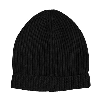 Dolce & Gabbana Black Cashmere Knitted Winter Beanie Hat Dolce & Gabbana