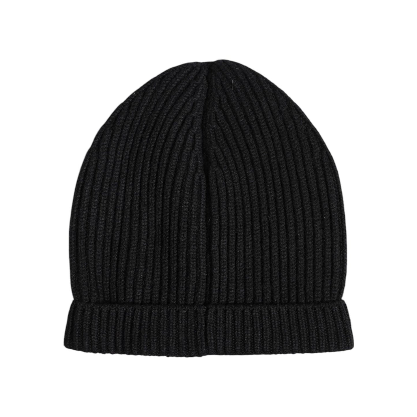 Dolce & Gabbana Black Cashmere Knitted Winter Beanie Hat Dolce & Gabbana