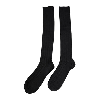Dolce & Gabbana Black DG Logo Print Over The Calf Socks