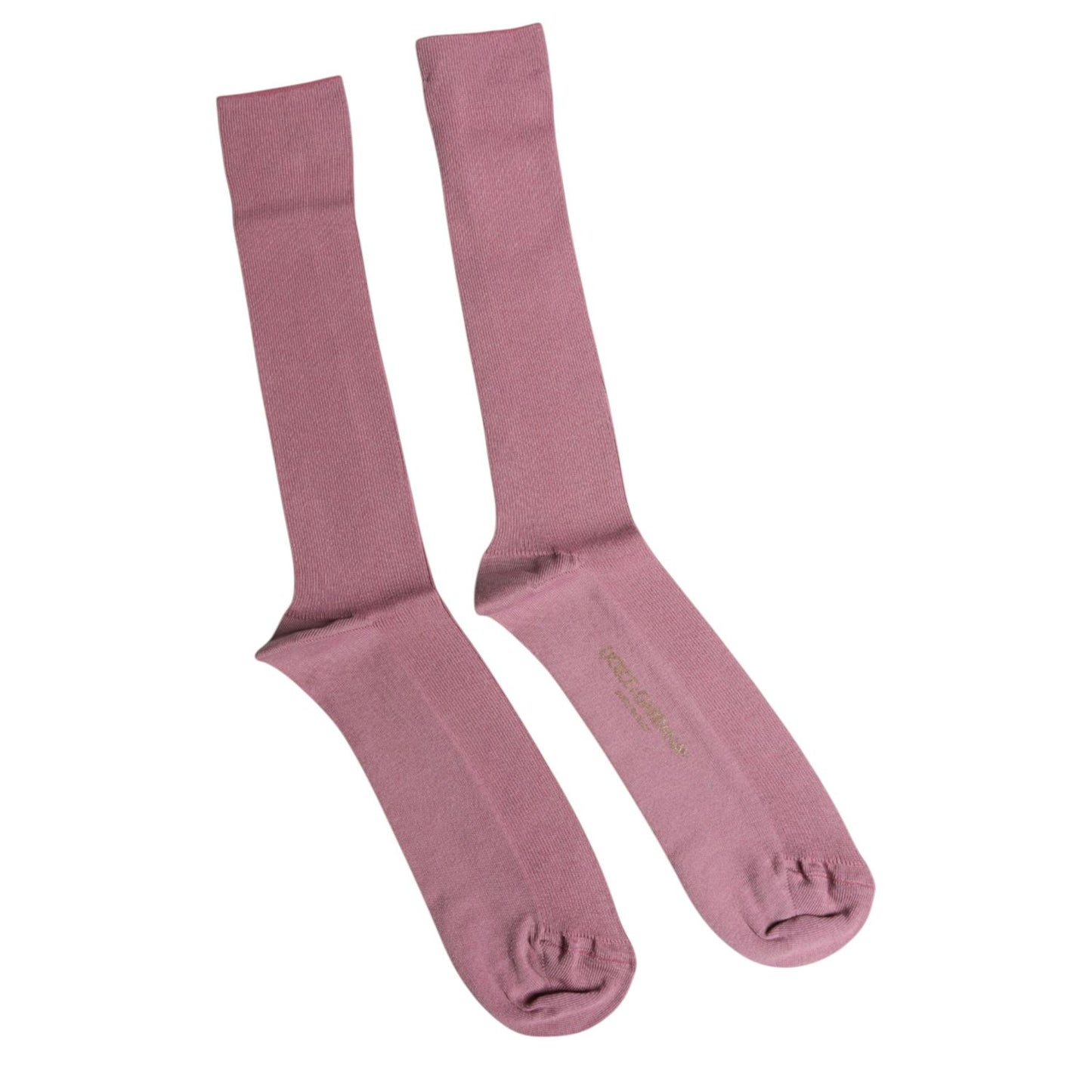 Dolce & Gabbana Rose Pink Cotton Over The Calf Socks