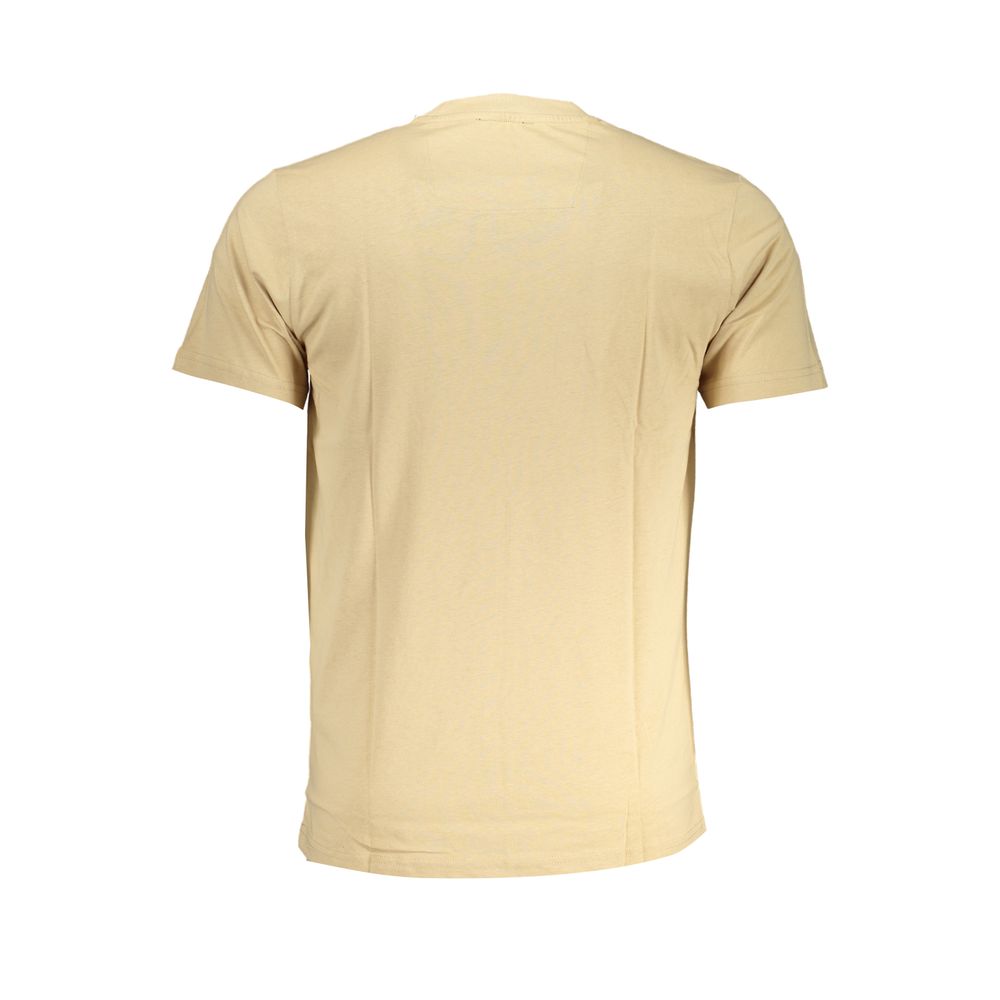 Cavalli Class Beige Cotton Men T-Shirt