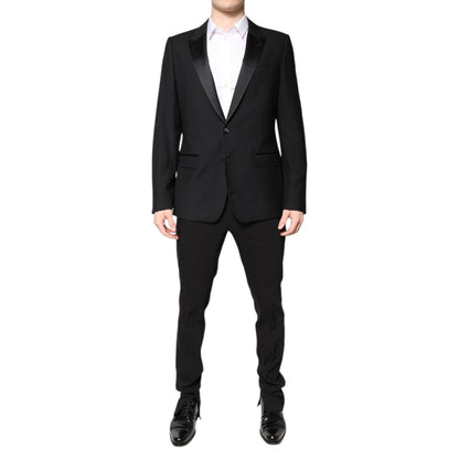 Dolce & Gabbana Black Wool Single Breasted Blazer Jacket