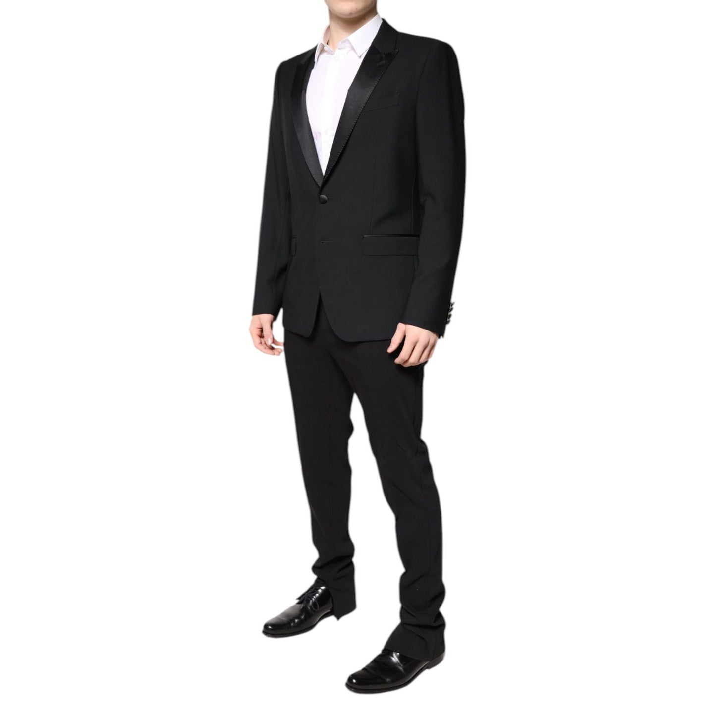 Dolce & Gabbana Black Wool Single Breasted Blazer Jacket