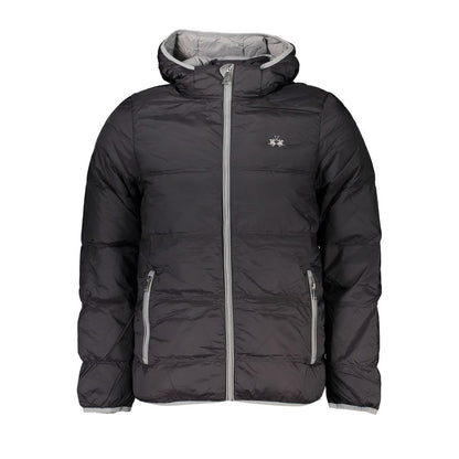 La Martina Black Polyamide Shell Jacket La Martina