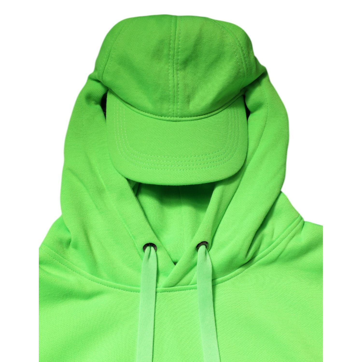 Dolce & Gabbana Green Polyester Hooded Sportswear Vest Sweater