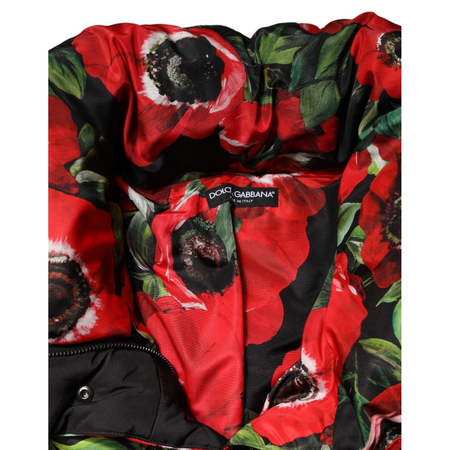 Dolce & Gabbana Multicolor Floral Full Zip Padded Jacket