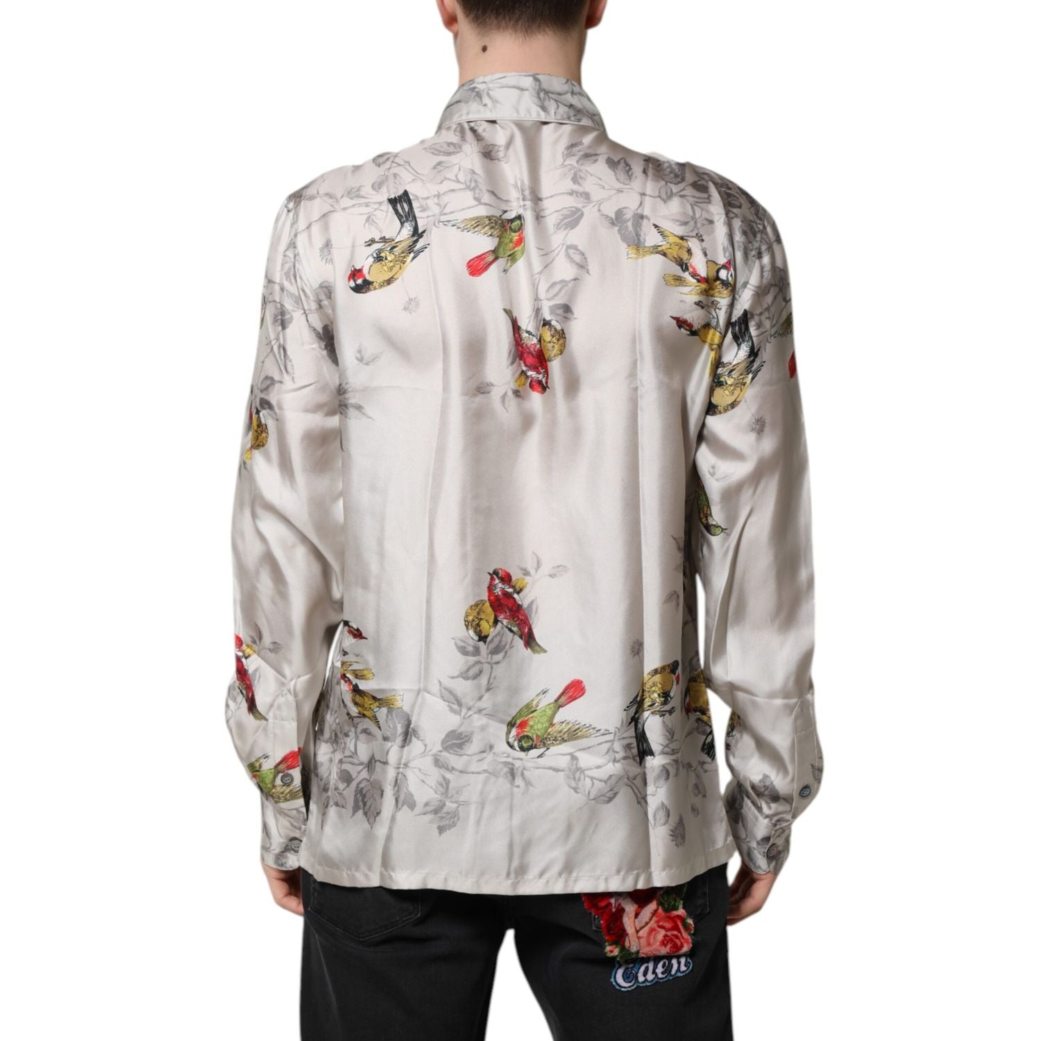Dolce & Gabbana Multicolor Silk Printed Button Down Shirt