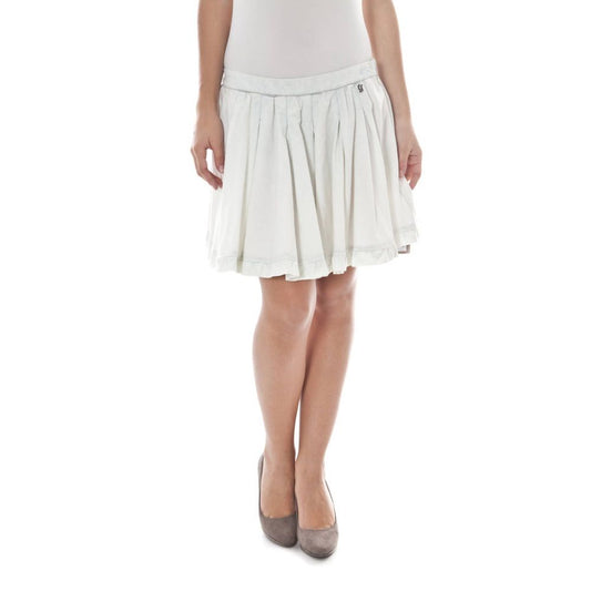 John Galliano White Cotton Women Skirt John Galliano