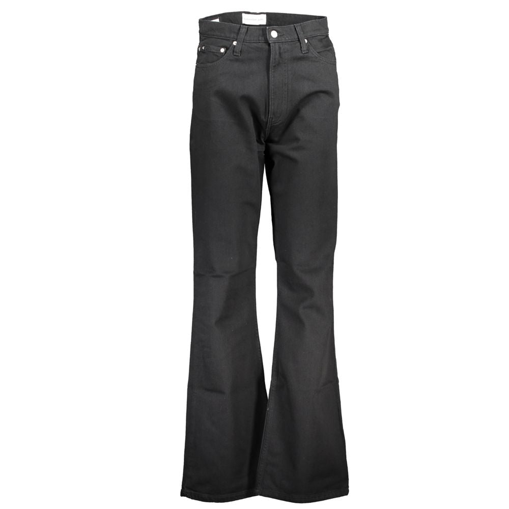 Calvin Klein Black Cotton Bootcut Jeans Calvin Klein