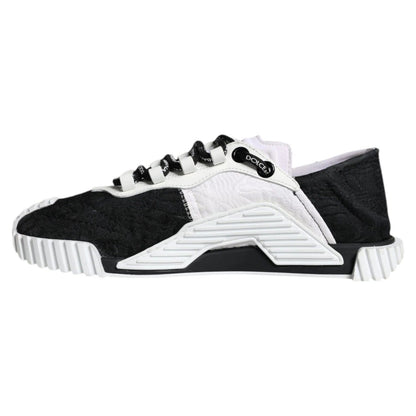 Dolce & Gabbana White Black Low Top NS1 Sneakers Shoes