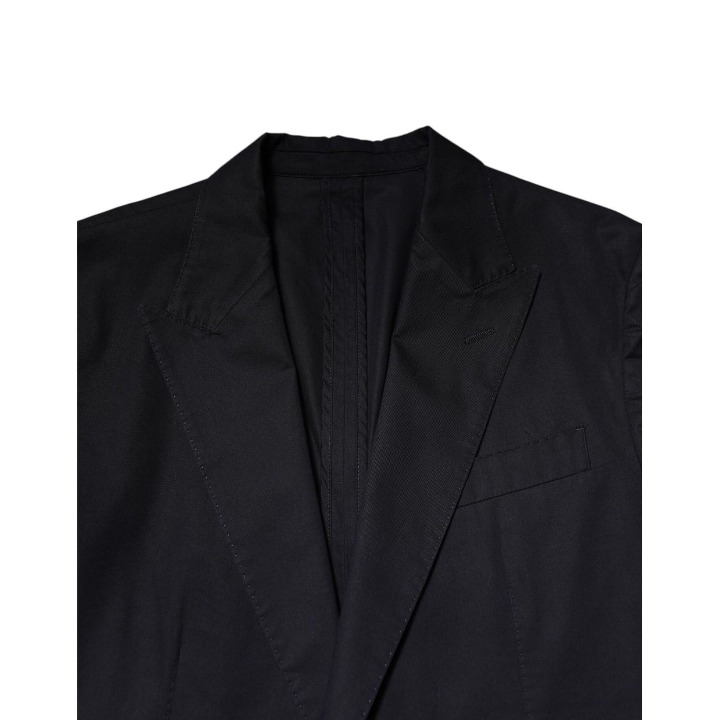 Dolce & Gabbana Dark Blue TAORMINA Cotton Blazer Suit Jacket