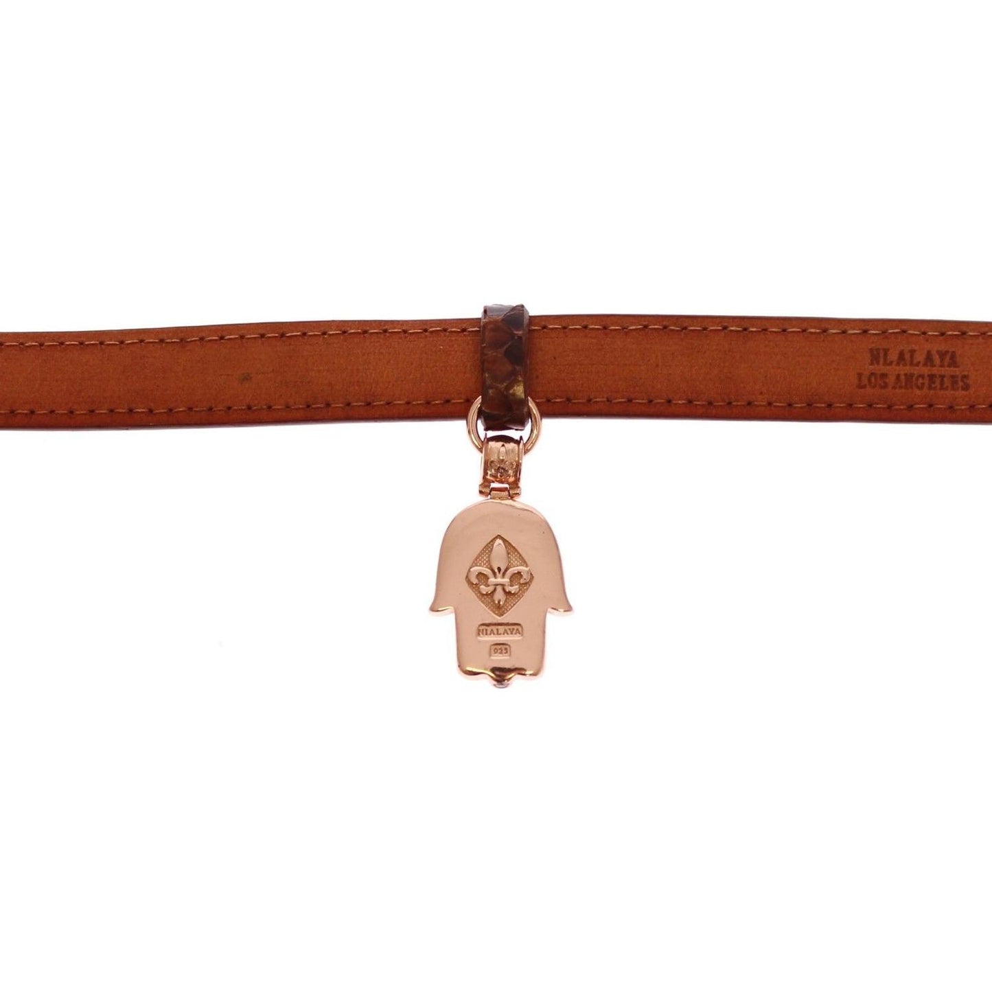 Nialaya CZ Hamsa Eye 18K Gold 925 Silver Bracelet