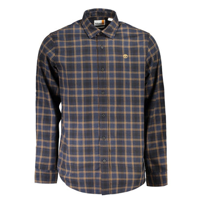 Timberland Blue Cotton Pattern Shirt Timberland