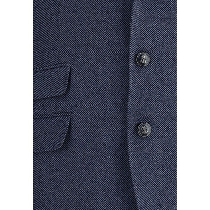 Brunello Cucinelli Blue Wool Blazer