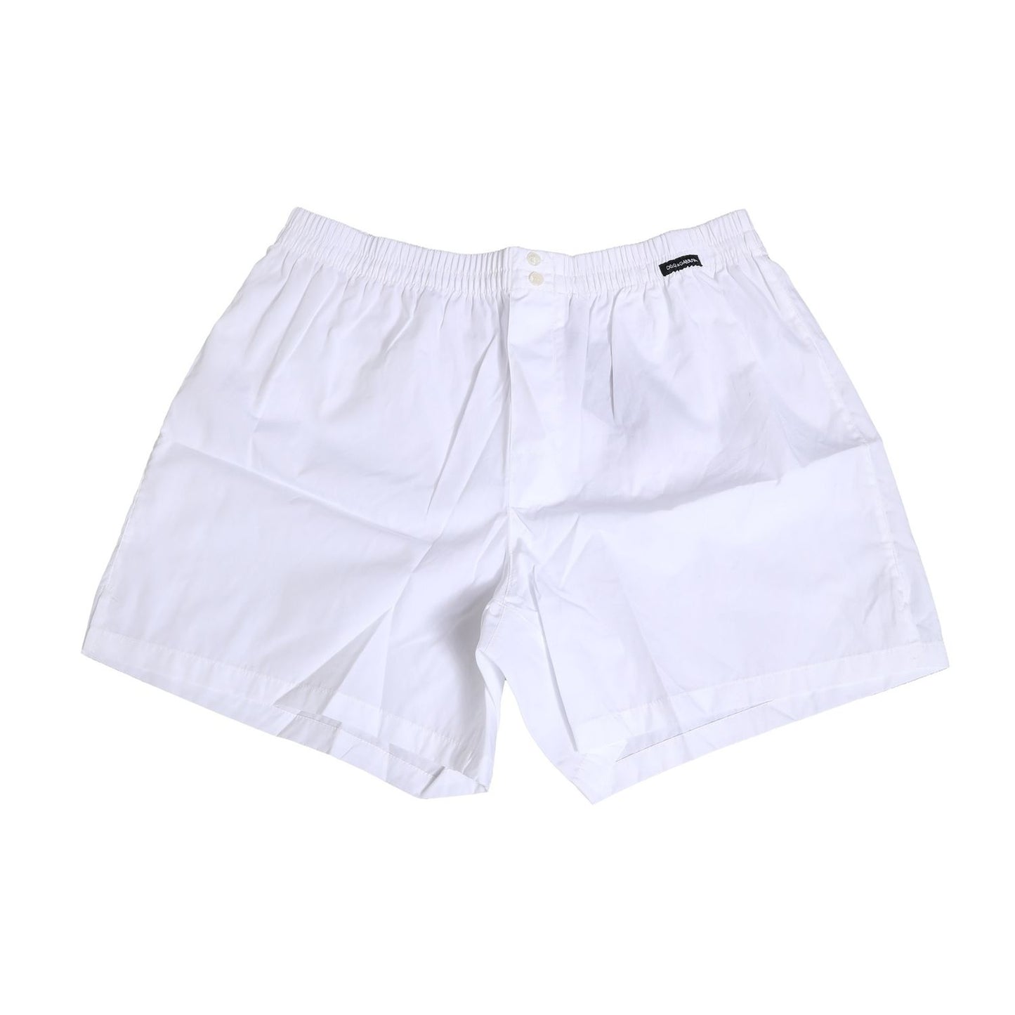 Dolce & Gabbana White Cotton Regular Boxer Shorts Underwear