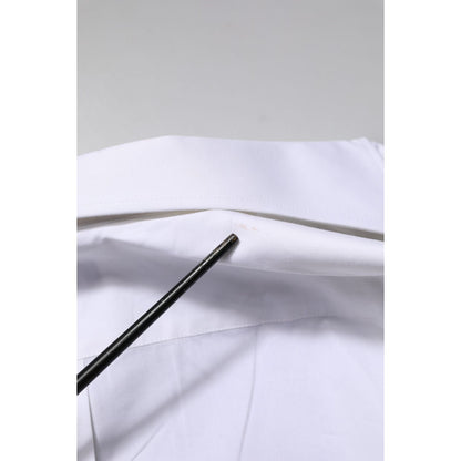 Dolce & Gabbana White MARTINI Long Sleeves Dress Formal Shirt