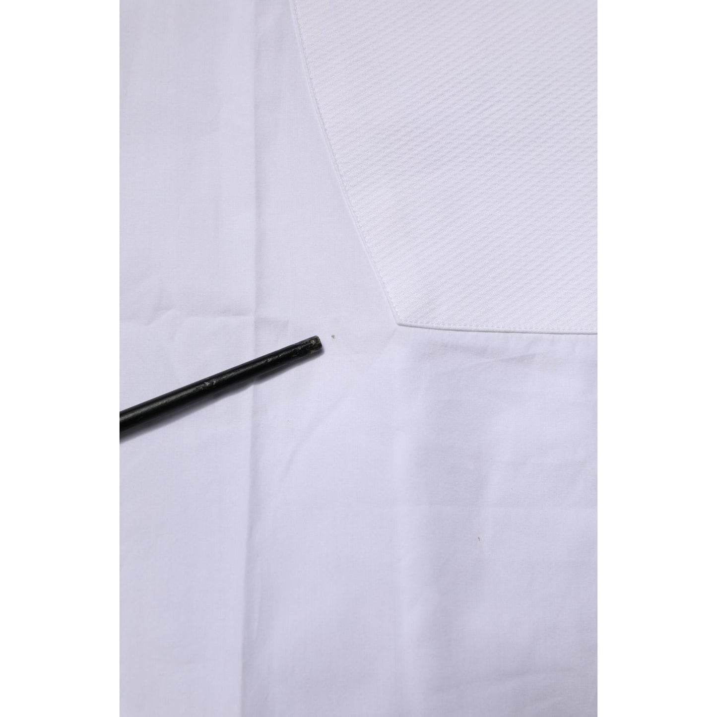 Dolce & Gabbana White Bib Cotton Poplin GOLD Formal Shirt