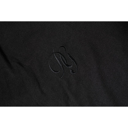 Dolce & Gabbana Black Cotton DG Logo Men Sweatshirt Sweater