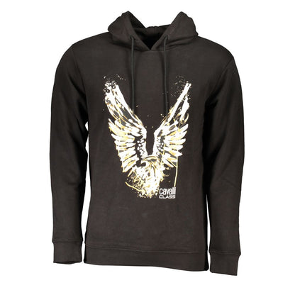 Cavalli Class "Nero Cotton Men Hoodie"