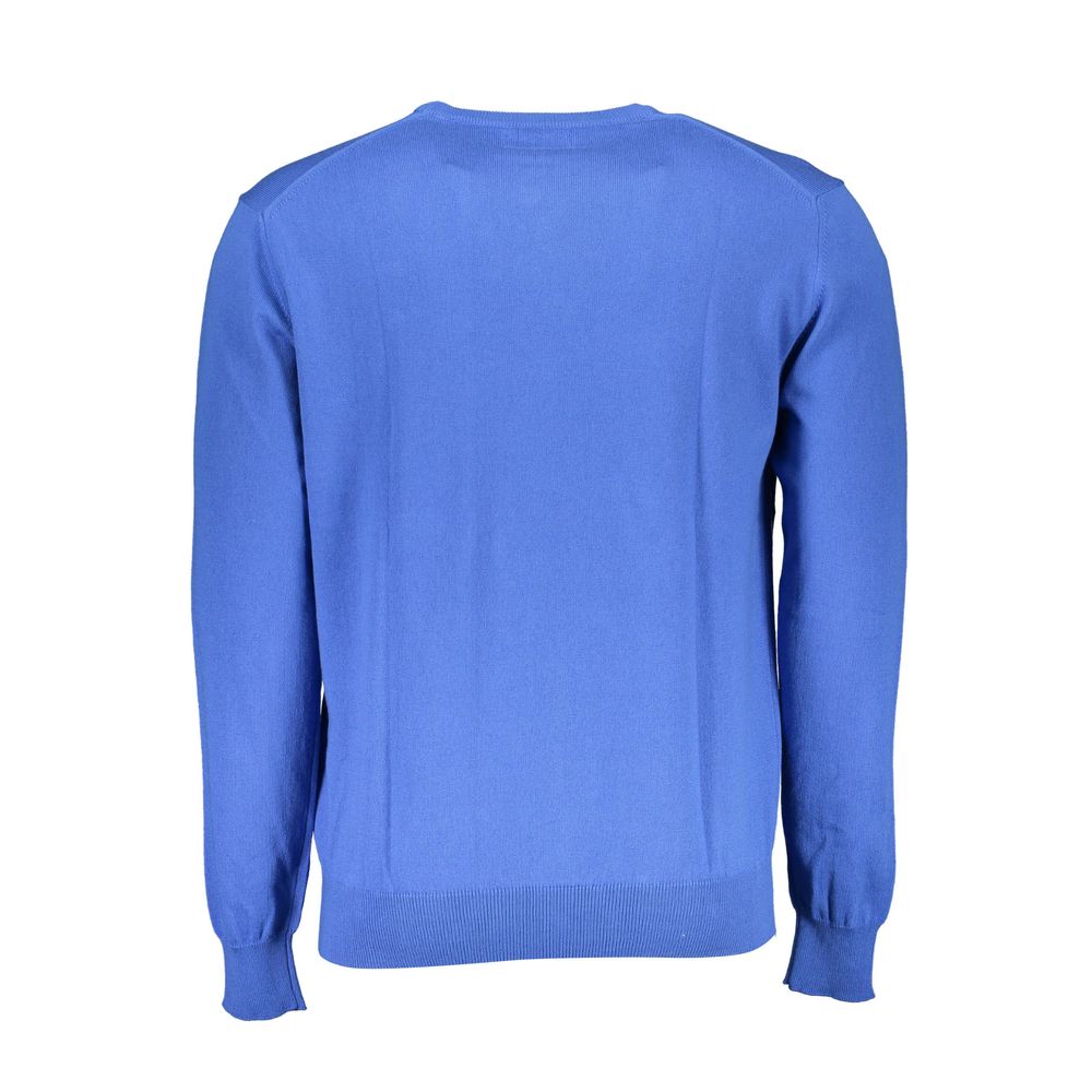 La Martina Blue Cotton Men's Knitwear Shirt