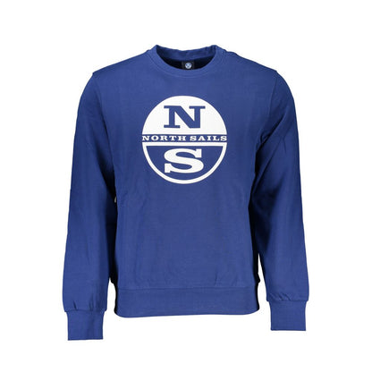 North Sails Blue Cotton Men's Sweatshirt